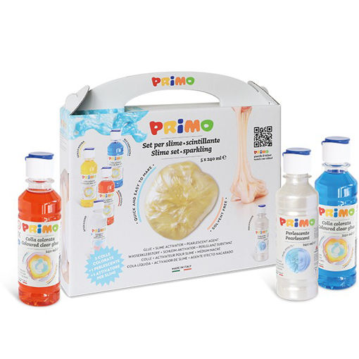 Picture of PRIMO SLIME SET SPARKLING 4 COLOUR + 1 ACTIVATOR 240ML
